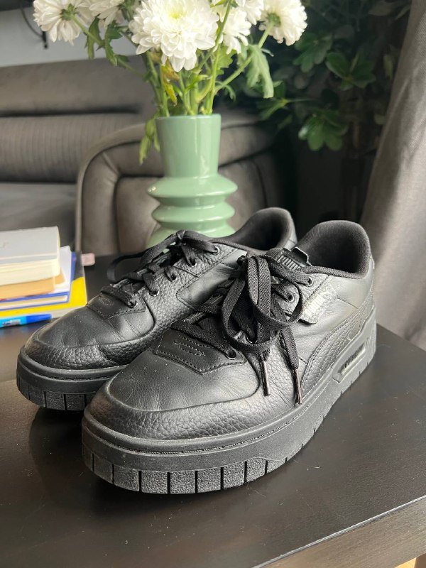 Кроссовки Puma Cali Dream черные кожа, размер 40.5