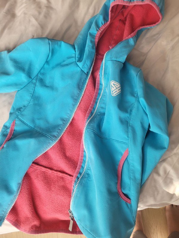 Детская непромокаемая куртка на флисе рр 128
