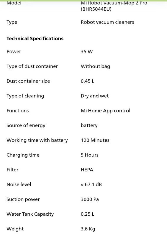Xiaomi Vacuum Mop 2 Pro 2