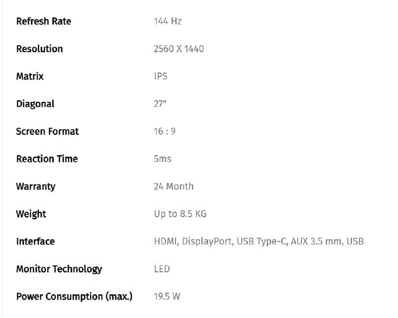 Asus Monitor 27" ProArt PA278CGV 5