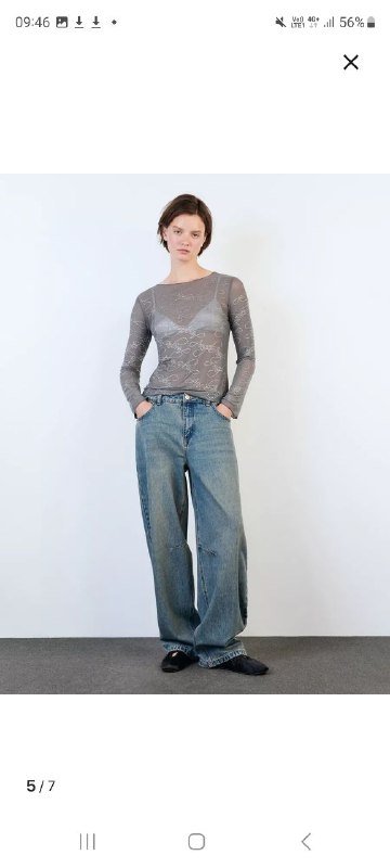 Лонгслив befree женский с стразами серый 5