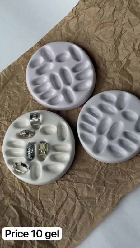 Гипсовые изделия ручной работы для украшений и косметики 6