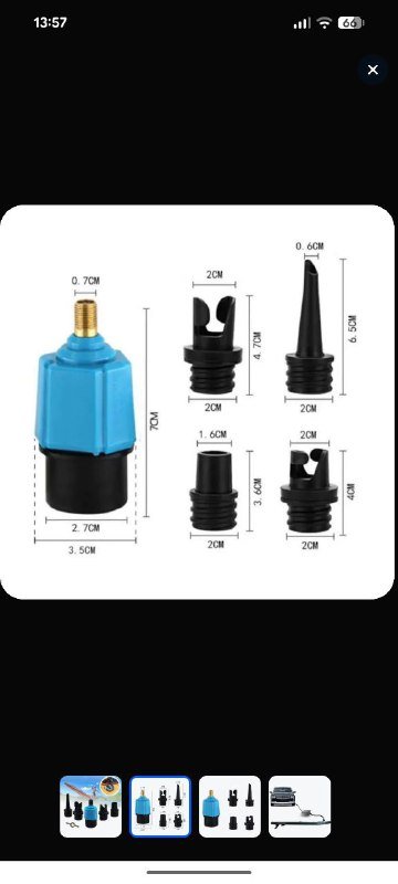 Компрессор Xiaomi pump 2d, набор универсальных насадок 4