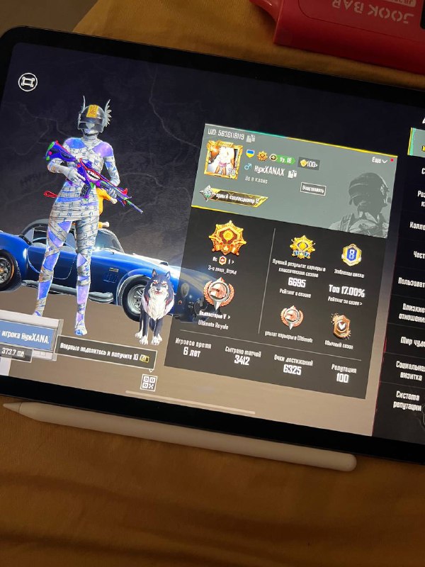 Аккаунт Pubg Mobile скины оружие