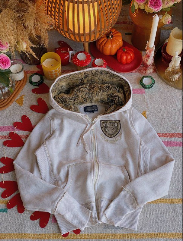 Zip-худи Ralph Lauren Jeans с меховой подкладкой размер S-M