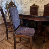 Раздвижной обеденный стол, 6 стульев 6