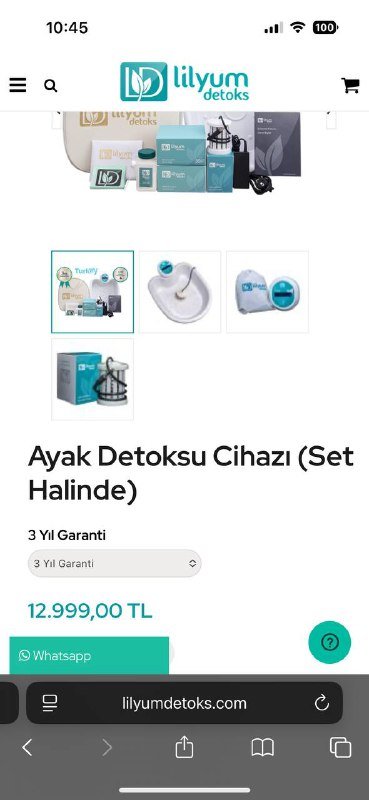 Ванночка для ног Lilyum Detox ионизированная