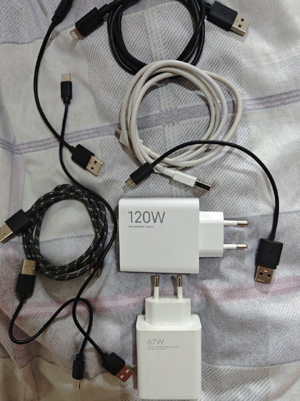 Оригинальная зарядка и провода Xiaomi 120W, 67W