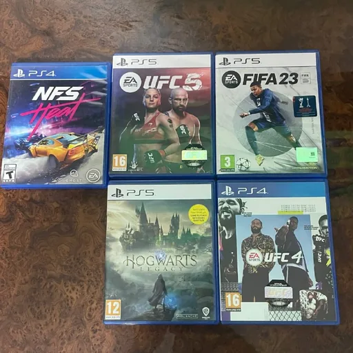 NFS Heat, UFC 5, UFC 4, FIFA 23, Hogwarts Legacy