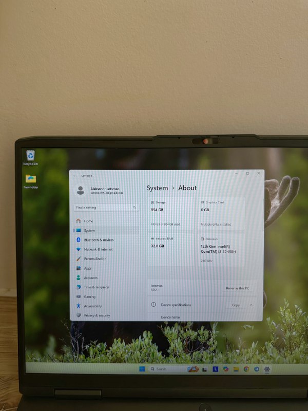 Lenovo IdeaPad Gaming 3, RTX 3060, 32GB RAM, 1TB SSD, 16" 165Hz 9