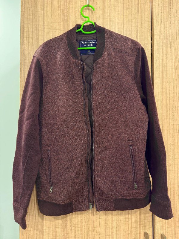 Мужская куртка-кофта бордовая