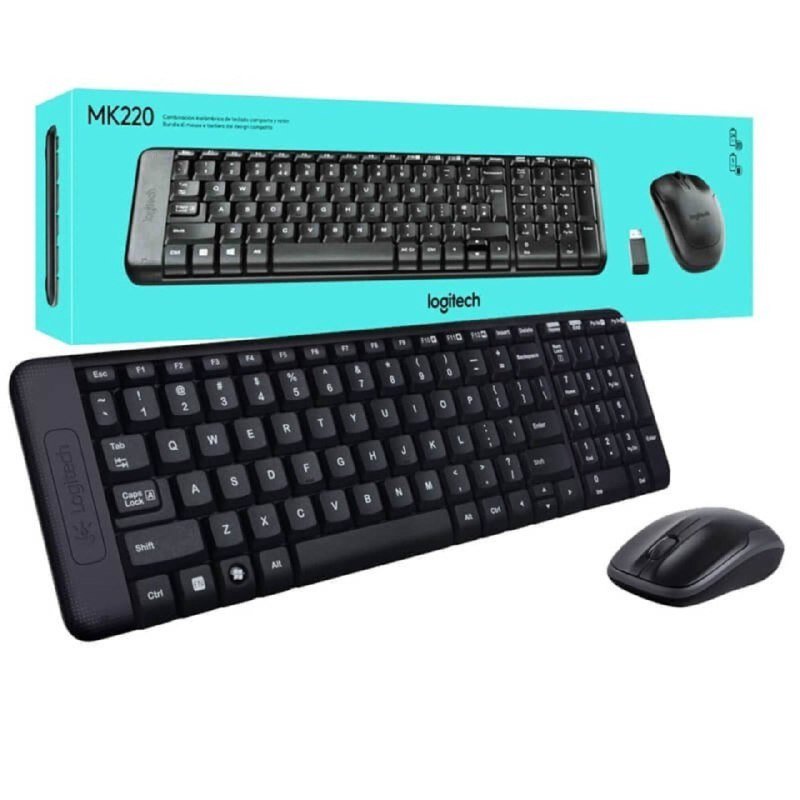 беспроводная клавиатура и мышка Logitech mk220