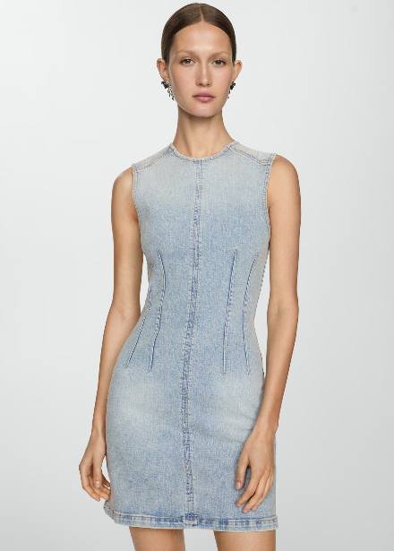 джинсовое платье Mango размер S хлопок