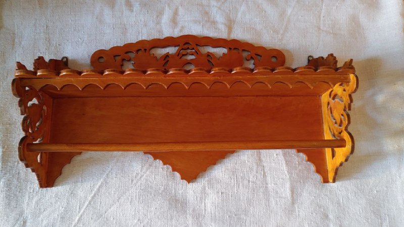 Винтажная полочка резная, ручная работа 8