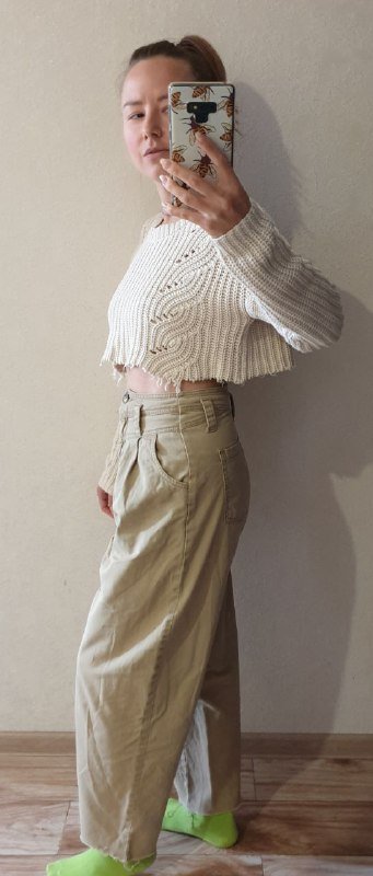 Штаны бананы TopShop, Кроп свитер Gap 3