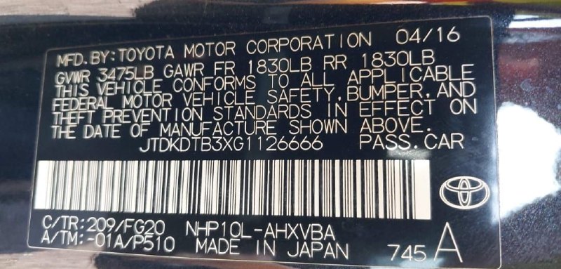 Toyota Prius C Hybrid 2016 4