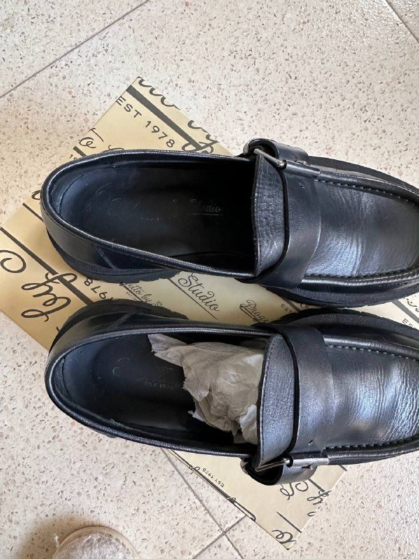 Лоферы Progetto by Studio 35 размер черные кожаные 9