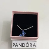 Колье Pandora с синим цветком 1