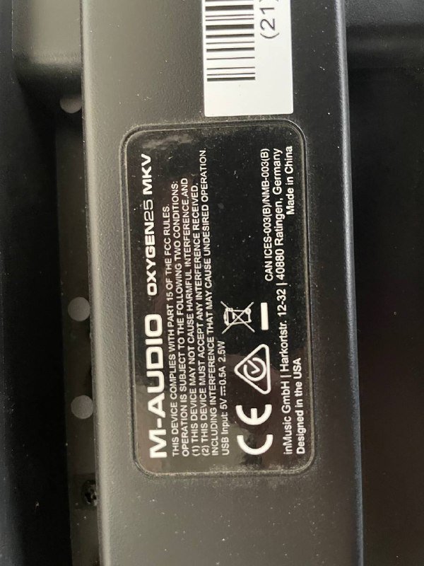 MIDI-клавиатура M-Audio Oxygen 25 MKV 5