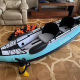Надувной каяк Kangui Surf, весла, сидения, жилеты, насос 1