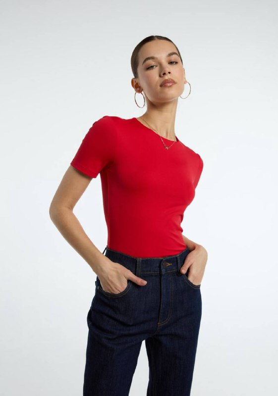 Красное боди New Yorker XS-S