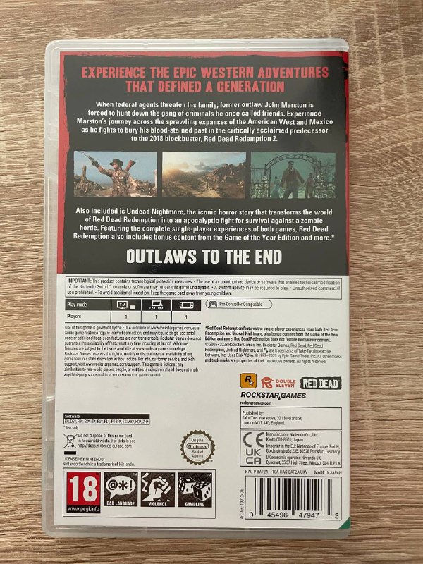 Картридж Red Dead Redemption для Nintendo Switch 2