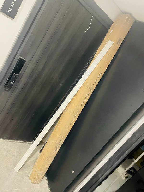 Потолочная гардина двухреечная и наличники для двери Silver Gray