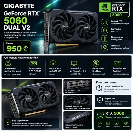 Gigabyte RTX 5060 видеокарта