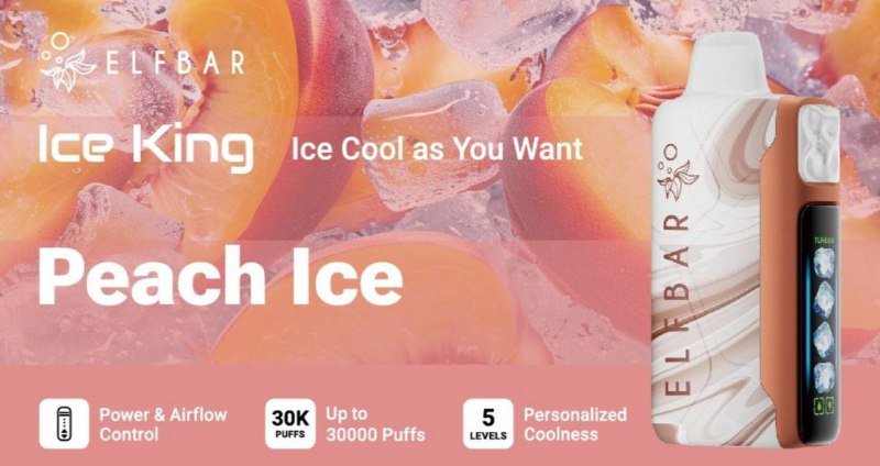 ElfBar 30000 Ice King Peach Ice одноразовая электронная сигарета