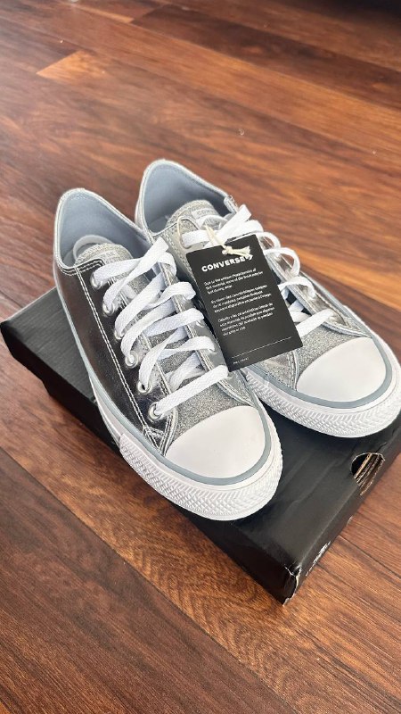 Кроссовки Converse Metallic Granite/White, размер 37.5 2