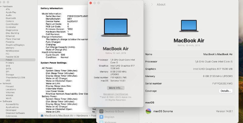 MacBook Air 2019 i5 8/128GB с зарядкой 2