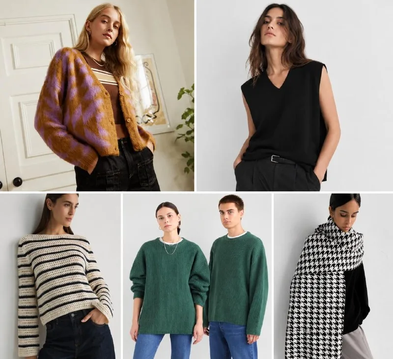 Кардиган Obey, жилетки Zara, кофта, свитер Levi’s, шарф, толстовки, юбка, рубашки 1
