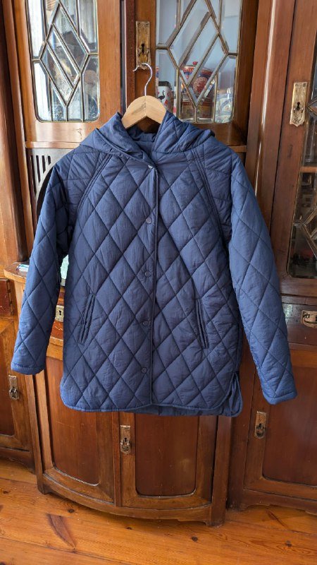Стёганая куртка темно-синяя XS-S