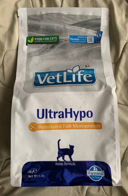 Кошачий сухой корм Vetlife Ultrahypo 2 кг