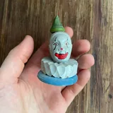 Деревянная фигурка клоуна 1