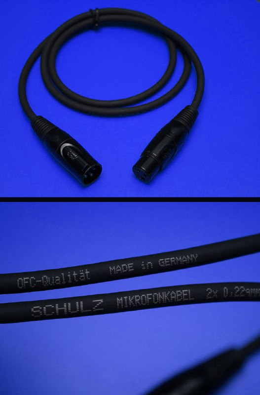 Кабель Stagg XLR m - XLR f 1м, Кабель SCHULZ XLR m - XLR f 1м 2