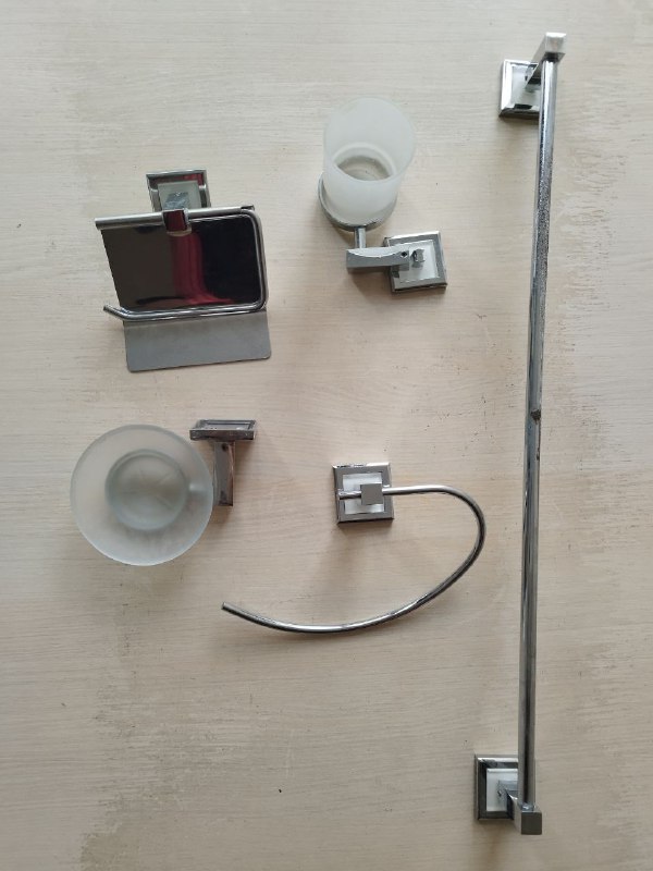 Стеклянная полка, набор для ванной б/у 2