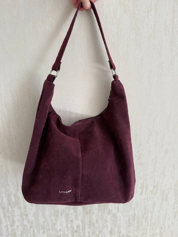 Сумка Lemann бордовая замшевая 5