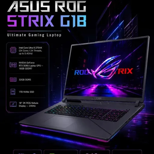 ASUS ROG Strix G18, Intel Core Ultra 9, RTX 5080