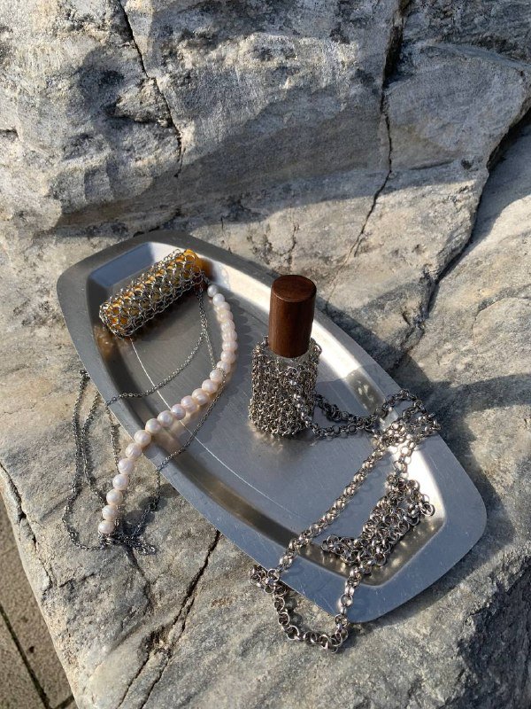 Кольчужные украшения ручной работы Чехол для помады, флакон для парфюма, чехол для зажигалки