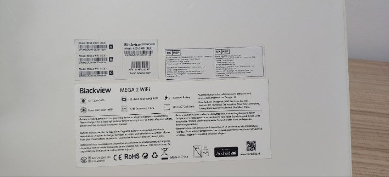 Планшет Blackview Mega 2 WiFi 12+256 Гб с стилусом 2