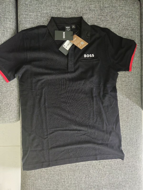 мужские и женские чёрные футболки поло HUGO BOSS 3