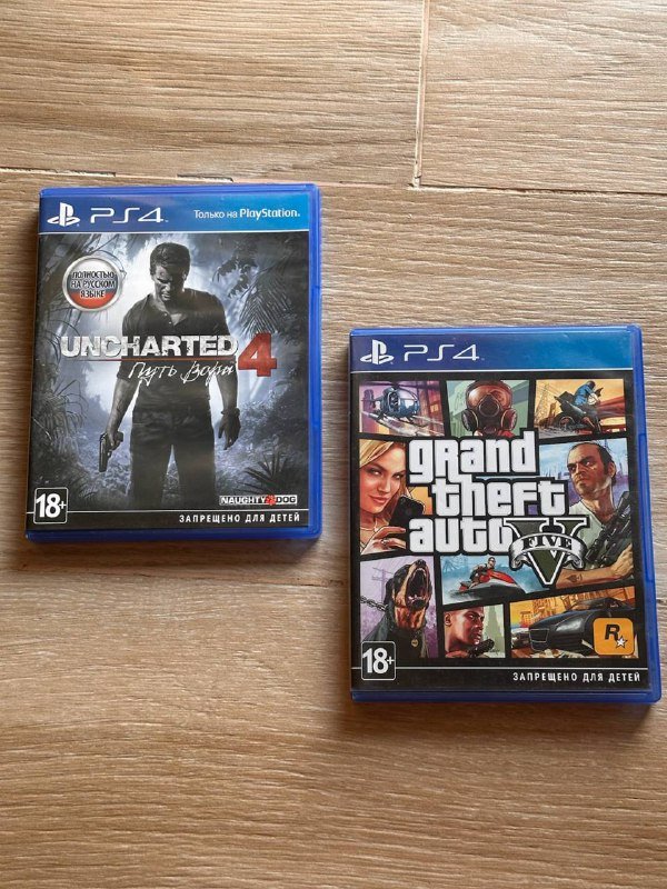 Игры GTA 5, Uncharted 4 для Playstation 4