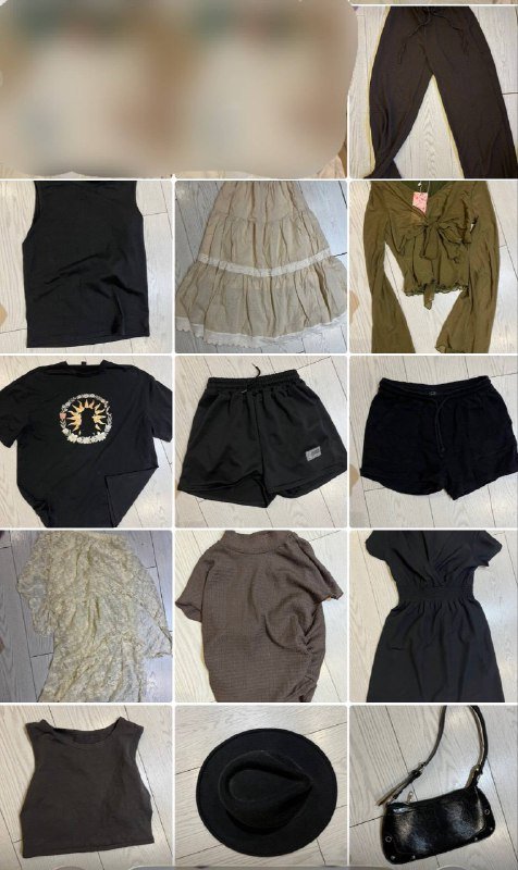 Пакет женской одежды размер S, XS, M, шорты, топы, шляпа, сумка 1