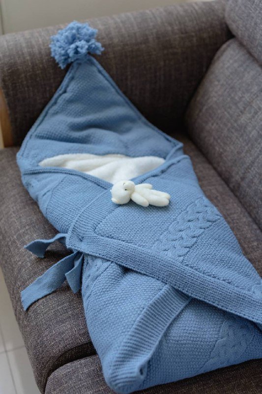 Конверт на выписку из натуральной шерсти