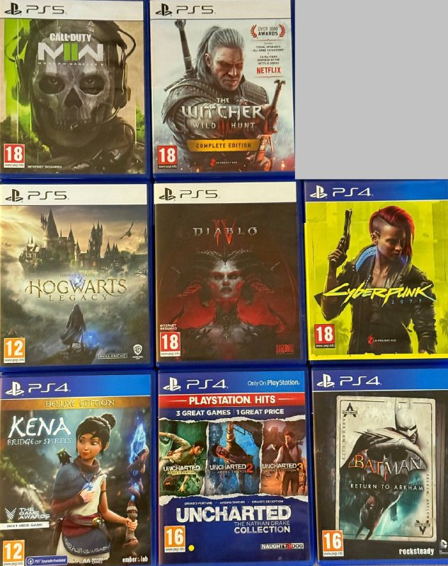Sony Playstation PS5 Slim Disc, DualSense Red контроллер, Nacon Revolution 5 Pro контроллер, Western Digital MyPassport Wireless Pro 4TB, PS5 PS4 игры Call of Duty, Witcher 3, Cyberpunk 2077, Uncharted, Kena Bridge, Batman, Hogwarts Legacy, Diablo 4 5