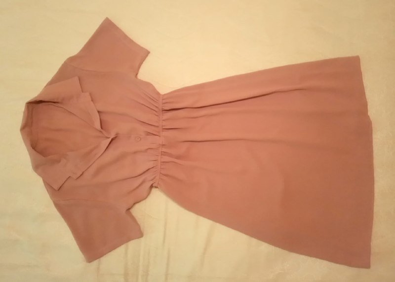 Летнее платье пудрово-розовое XS-S