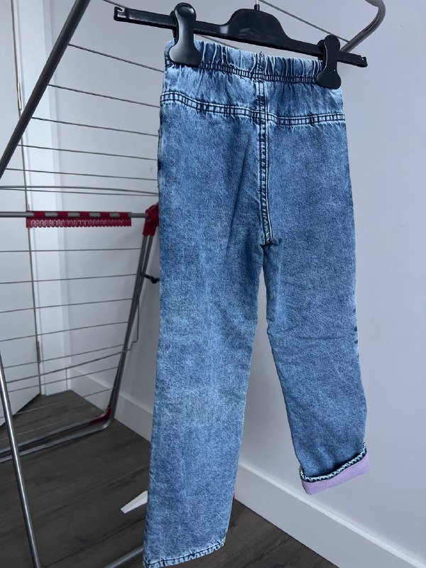 Новые джинсы с микро-начесом для детей 4-6 лет 2