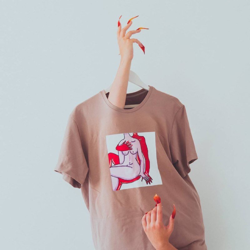 Футболка с авторским принтом оверсайз 2