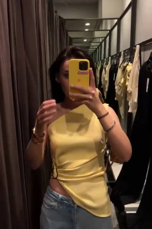 Желтый топ Zara, размер S